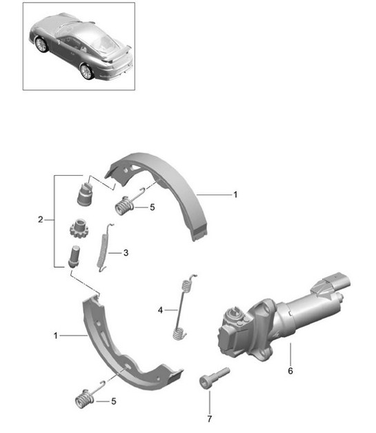 Diagram 603-006 Porsche 991 (911) MK2 2016-2019 Wheels, Brakes