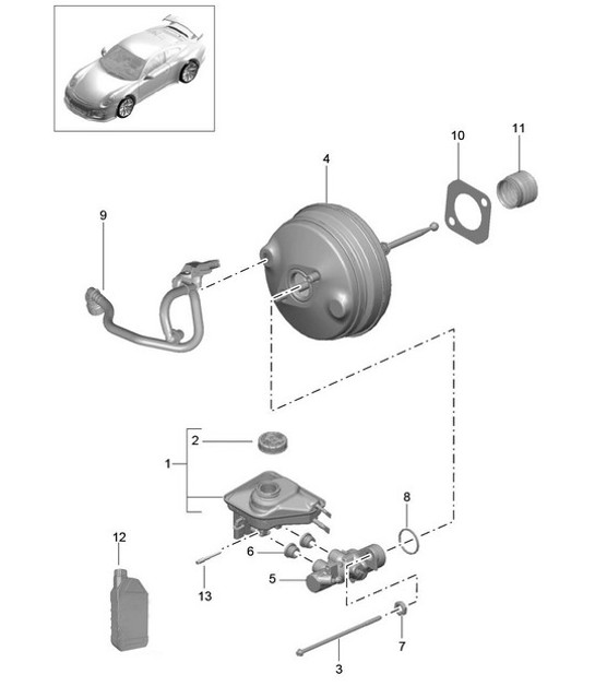 Diagram 604-001 Porsche 991 (911) MK2 2016-2019 Wheels, Brakes