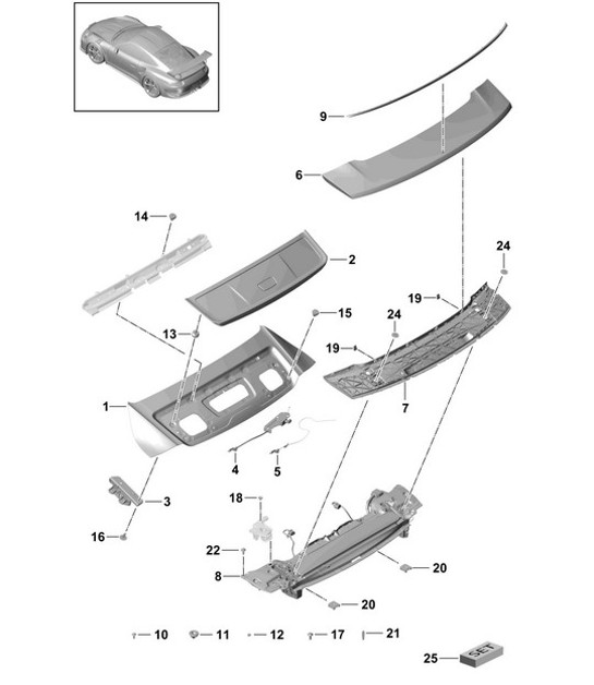 Diagram 803-025 Porsche 991 (911) MK1 2012-2016 Body