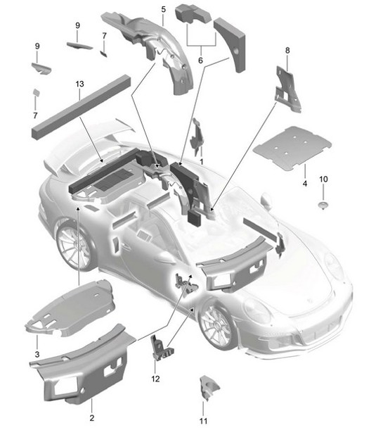 Diagram 807-056 Porsche 991 (911) MK1 2012-2016 Body