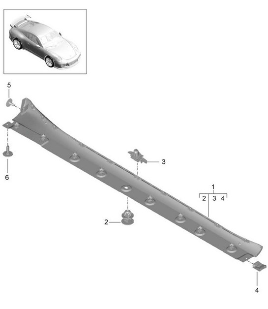 Diagram 810-010 Porsche 991 (911) MK1 2012-2016 Carrocería