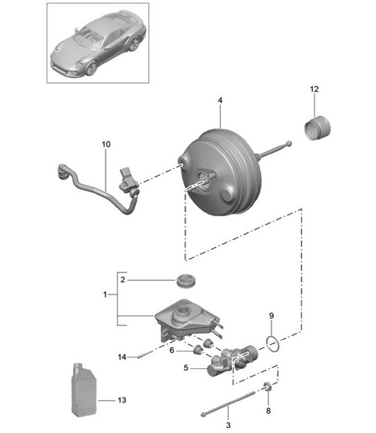 Diagram 604-002 Porsche 991 (911) MK2 2016-2019 Wheels, Brakes