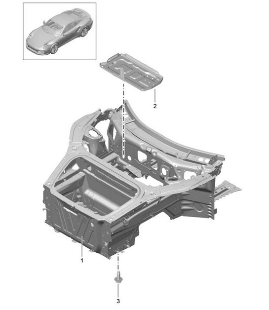 Diagram 801-005 Porsche 991 (911) MK1 2012-2016 Body