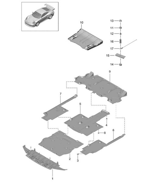 Diagram 801-072 Porsche 991 (911) MK2 2016-2019 Body