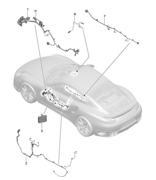 Diagram 902-015 Porsche 991 (911) MK1 2012-2016 Electrical equipment