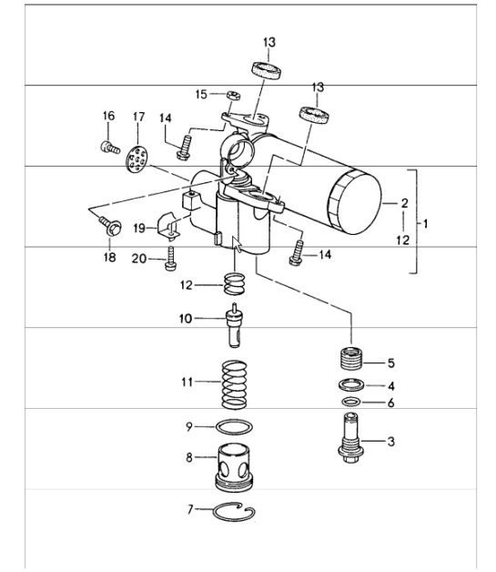 Diagram 104-03 Porsche 993（911）（1994-1998） 引擎