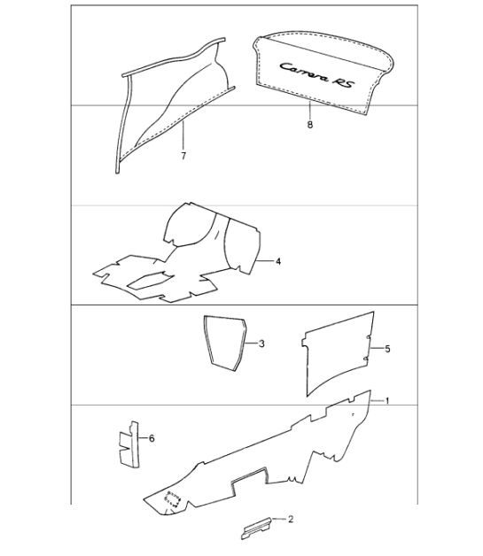 Diagram 807-02 Porsche 993 (911) (1994-1998) Body