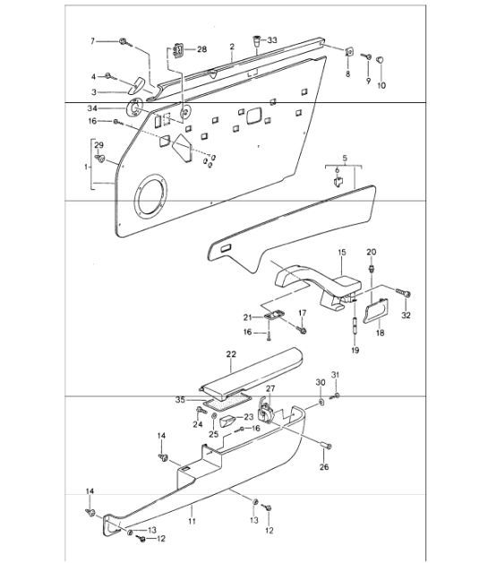 Diagram 807-10 Porsche 993 (911) (1994-1998) Carrosserie