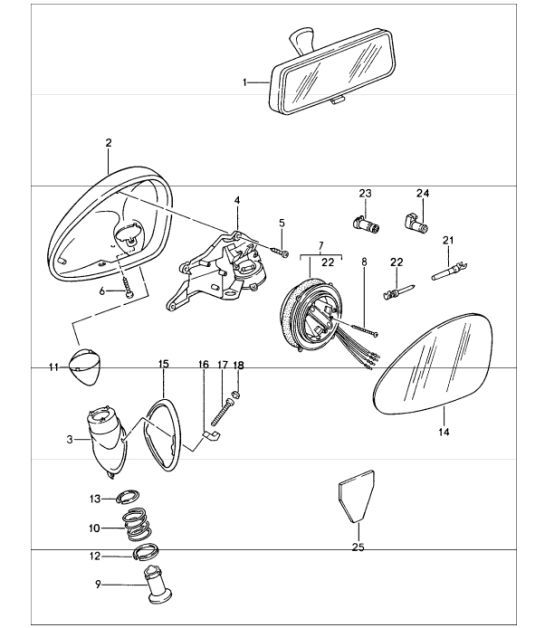 Diagram 809-10 Porsche 993 (911) (1994-1998) Karosserie