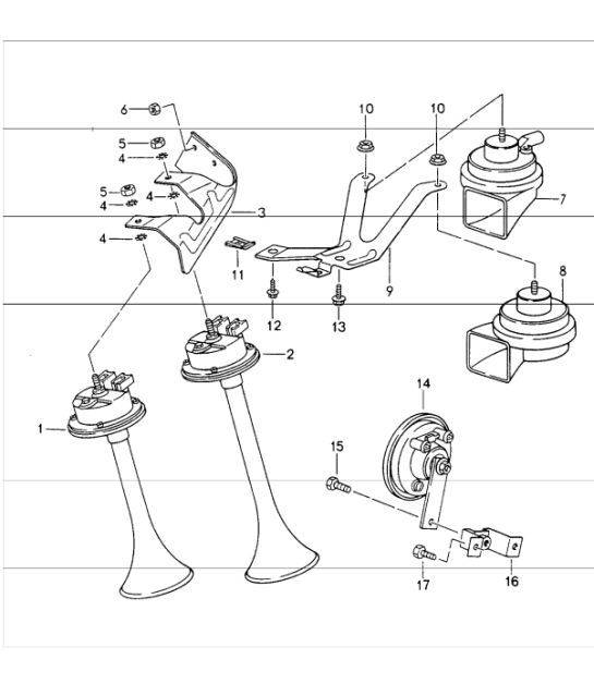 Diagram 903-00 Porsche 993 (911) (1994-1998) Elektrische apparatuur