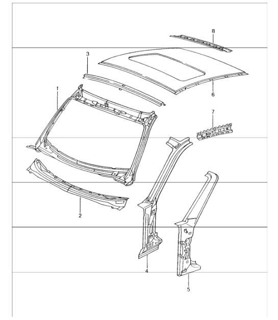 Diagram 801-45 Porsche 996（911）（1997-2005）  车身