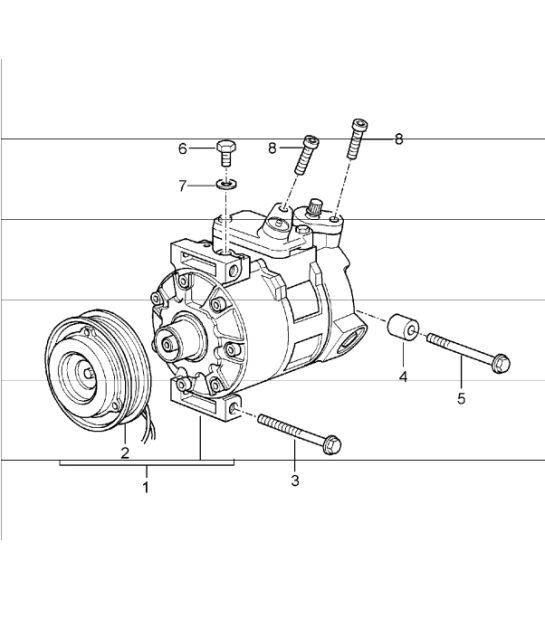 Diagram 813-15 Porsche 996 (911) (1997-2005) Carrocería