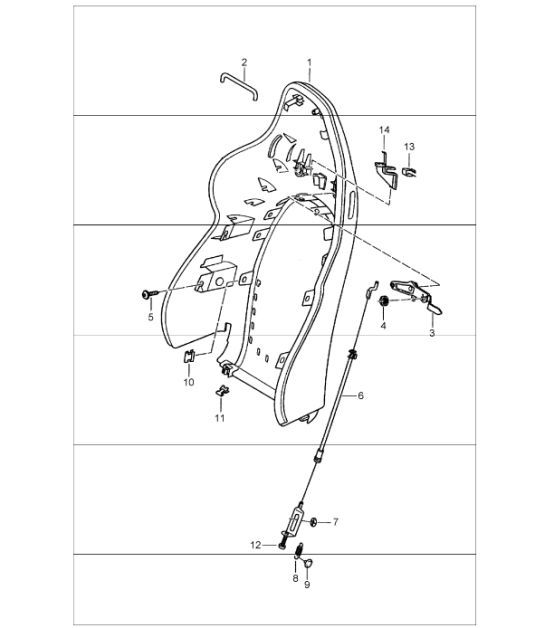 Diagram 817-30 Porsche 996 (911) (1997-2005) Carrocería