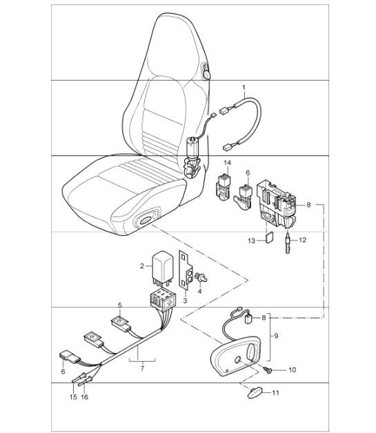 Diagram 817-60 Porsche 996 (911) (1997-2005) Body