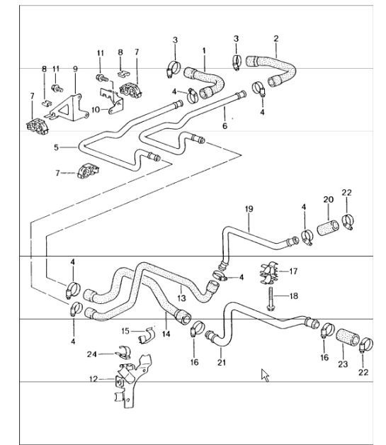 Diagram 105-03 Porsche 996 (911) (1997-2005) Engine