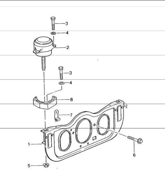 Diagram 109-00 Porsche 996 (911) (1997-2005) Motor