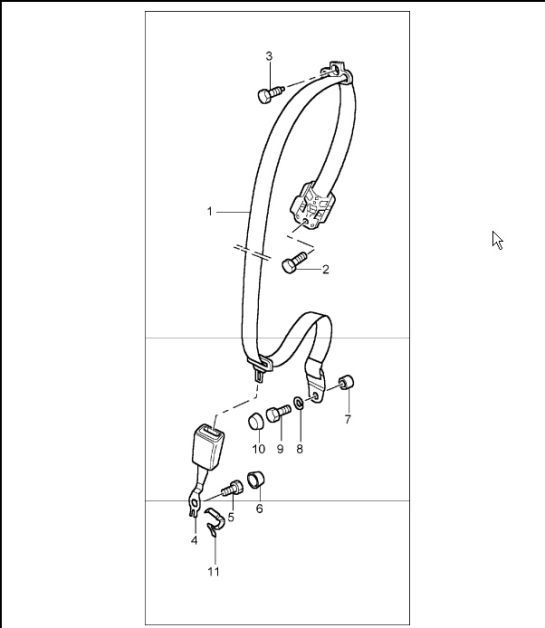 Diagram 812-05 Porsche 996 (911) (1997-2005) Body