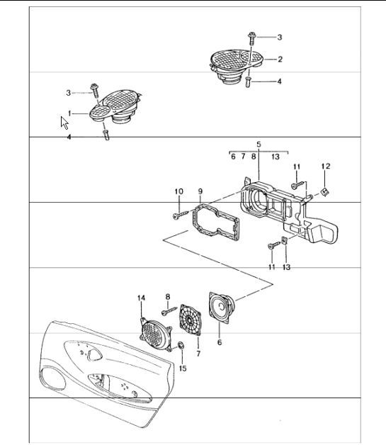 Diagram 911-05 Porsche 996 (911) (1997-2005) Electrical equipment