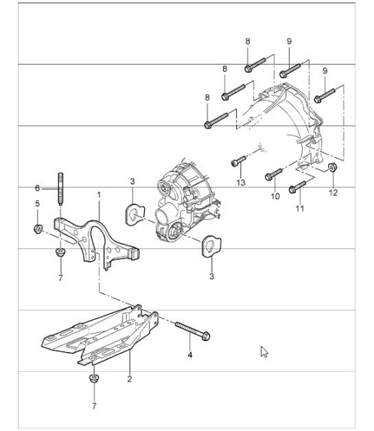 Diagram 306-00 Porsche 997 (911) MK1 2005-2008 Transmission