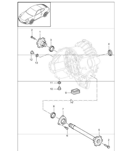 Diagram 320-05 Porsche 997 (911) MK1 2005-2008 Transmission