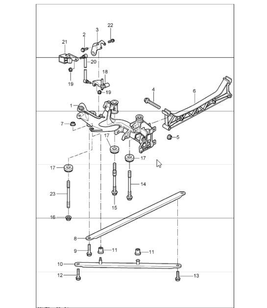 Diagram 501-01 Porsche 997 (911) MK1 2005-2008 Achteras