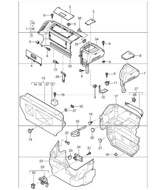 Diagram 807-00 Porsche 997 (911) MK1 2005-2008 Body