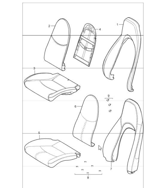 Diagram 817-02 Porsche 997 (911) MK1 2005-2008 Body