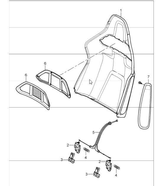 Diagram 817-66 Porsche 997 (911) MK1 2005-2008 Body