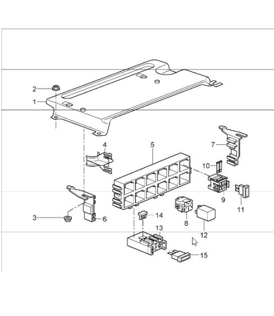 Diagram 902-01 Porsche 997 (911) MK1 2005-2008 Elektrische Ausrüstung