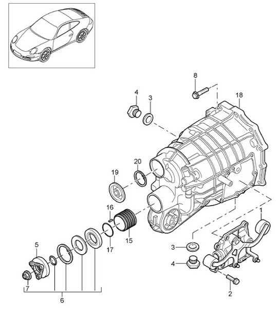 Diagram 302-005 Porsche 997 (911) MK2 2009-2012 Transmission