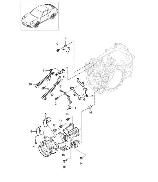 Diagram 303-005 Porsche 997 (911) MK2 2009-2012 Transmission