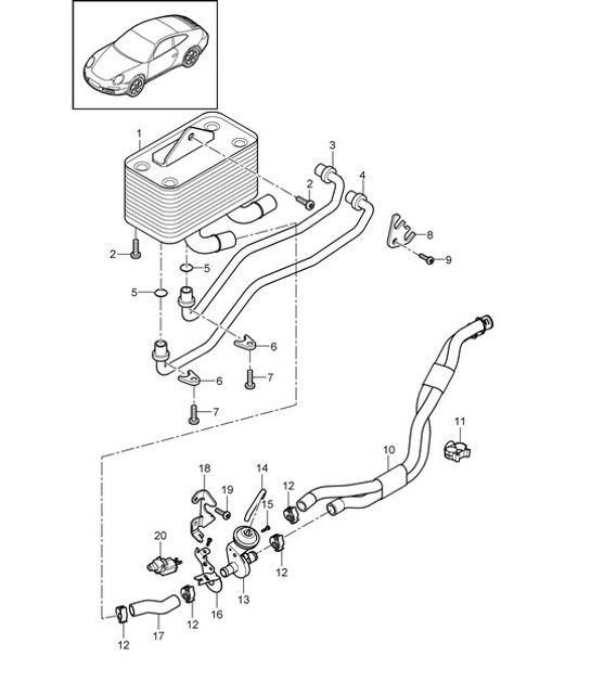 Diagram 360-000 Porsche 997 (911) MK2 2009-2012 Transmission