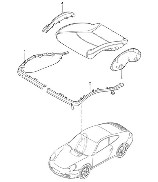 Diagram 817-024 Porsche 997 (911) MK2 2009-2012 Body