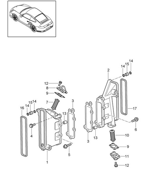 Diagram 103-007 Porsche 997 (911) MK2 2009-2012 Engine