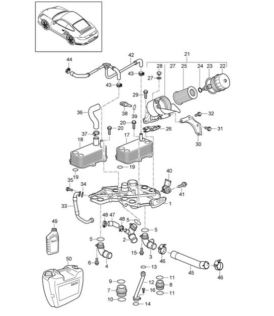 Diagram 104-015 Porsche 997 (911) MK2 2009-2012 Engine