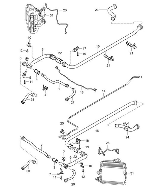 Diagram 105-011 Porsche 997 (911) MK2 2009-2012 Motor