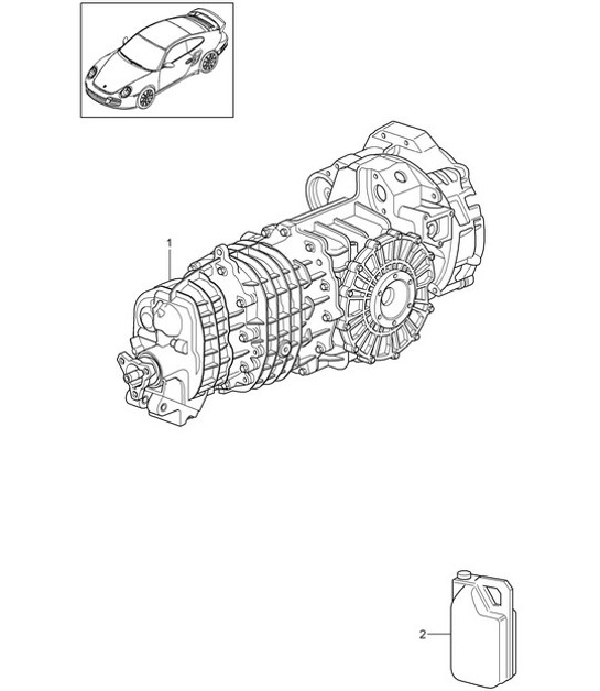 Diagram 302-000 Porsche 997 (911) MK2 2009-2012 Transmission