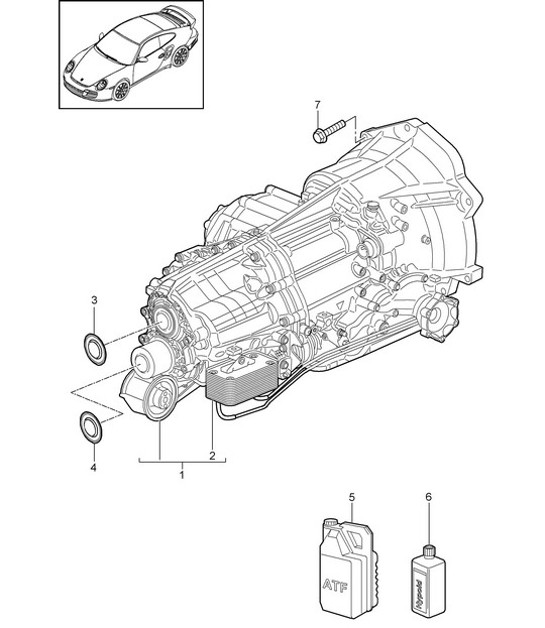 Diagram 320-000 Porsche 997 (911) MK2 2009-2012 Trasmissione