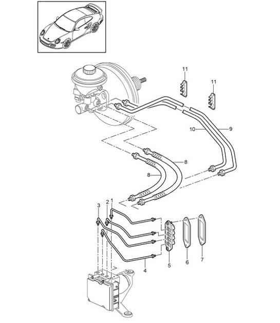 Diagram 604-005 Porsche 997 (911) MK2 2009-2012 Wheels, Brakes