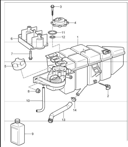 Diagram 105-20 Porsche 997 (911) MK1 2005-2008 Motor