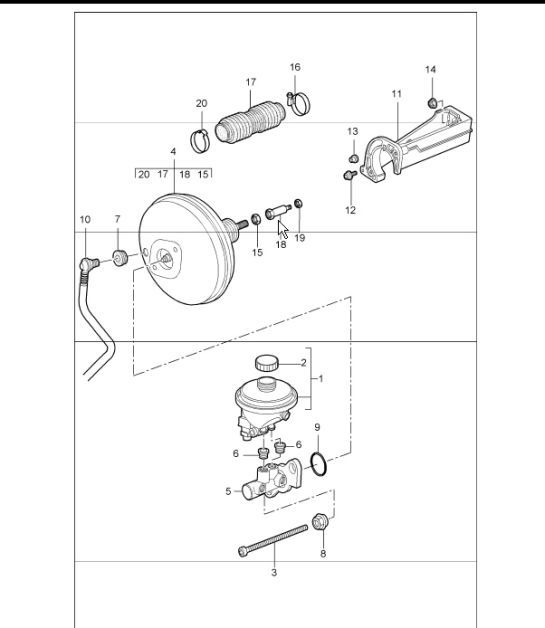 Diagram 604-00 Porsche 997 (911) MK1 2005-2008 Wielen, Remmen