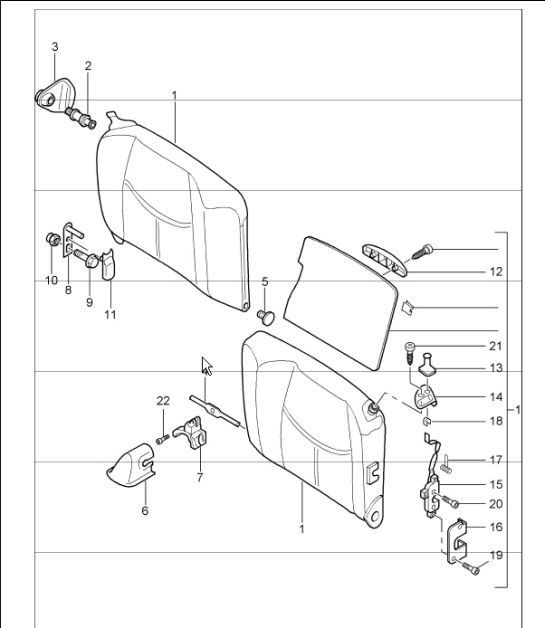 Diagram 817-70 Porsche 997 (911) MK1 2005-2008 Body