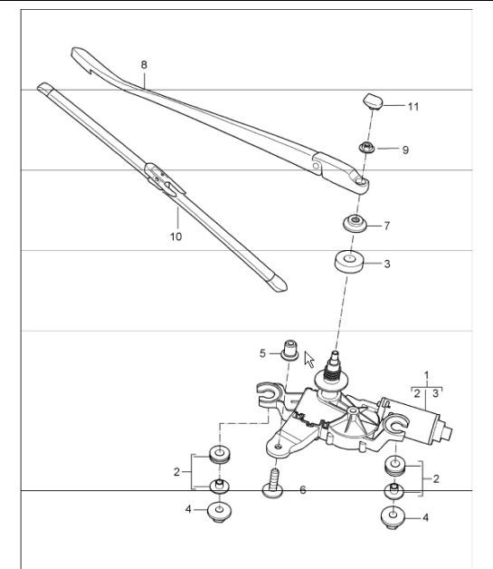 Diagram 904-05 Porsche 997 (911) MK1 2005-2008 Materiale elettrico