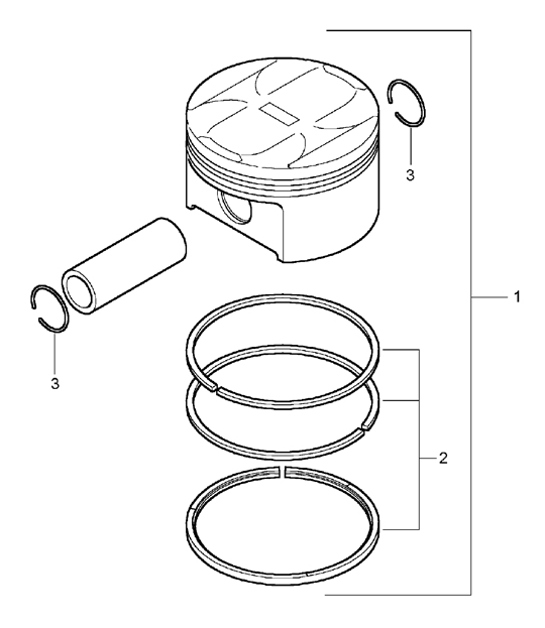 Diagram 102-05 Porsche Cayenne 9PA (955) 2003-2006 Engine