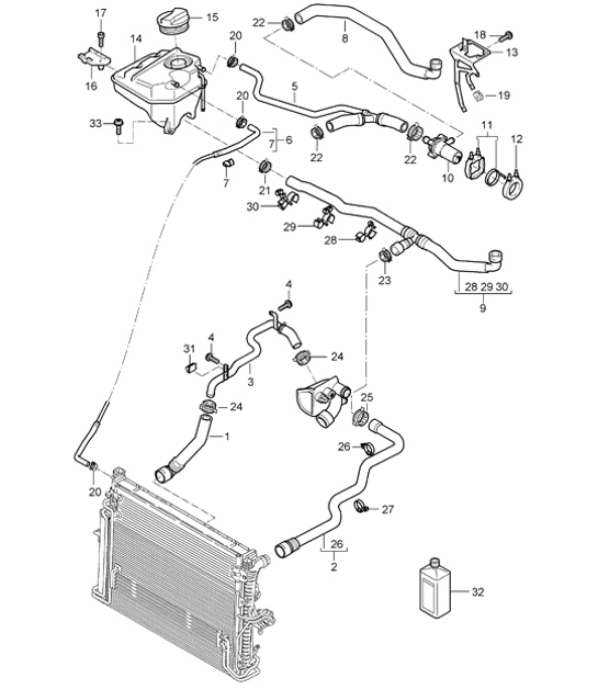 Diagram 105-26 Porsche Cayenne 9PA (955) 2003-2006 Engine