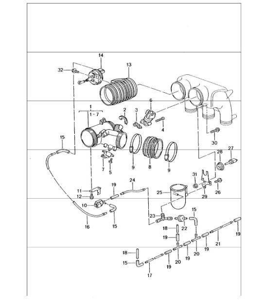 Diagram 107-00 Porsche 996 (911) (1997-2005) Engine