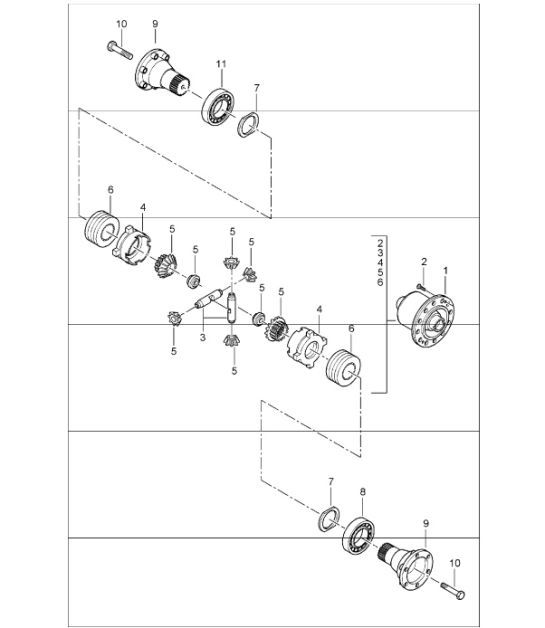 Diagram 305-05 Porsche 996 (911) (1997-2005) Transmission