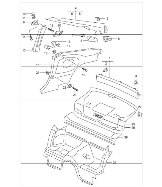 Diagram 807-05 Porsche 996 (911) (1997-2005) Body