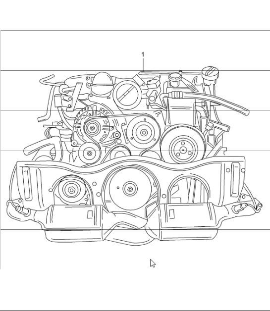 Diagram 101-00 Porsche 997 (911) MK1 2005-2008 Engine