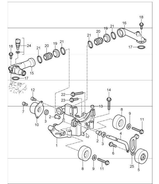 Diagram 101-15 Porsche 997（911）MK1 2005-2008 引擎